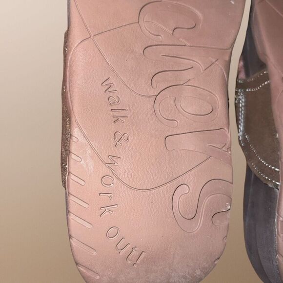 Skechers Women's Tone Up Moonrock Suede Leather Flip Flop In Brown Size 7 - Picture 6 of 6